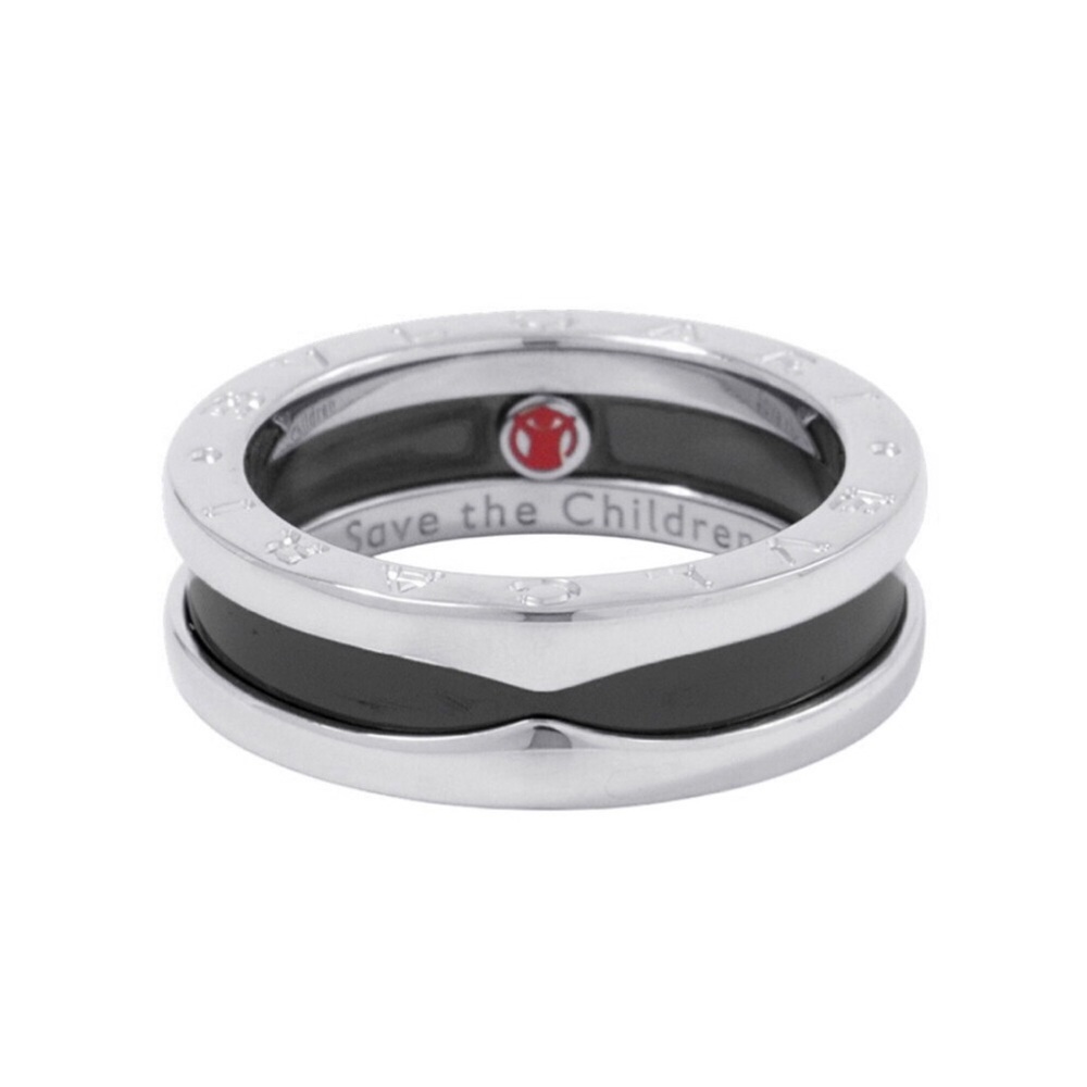 Bvlgari ring save the children Silver & Black 50 5 5.5 small